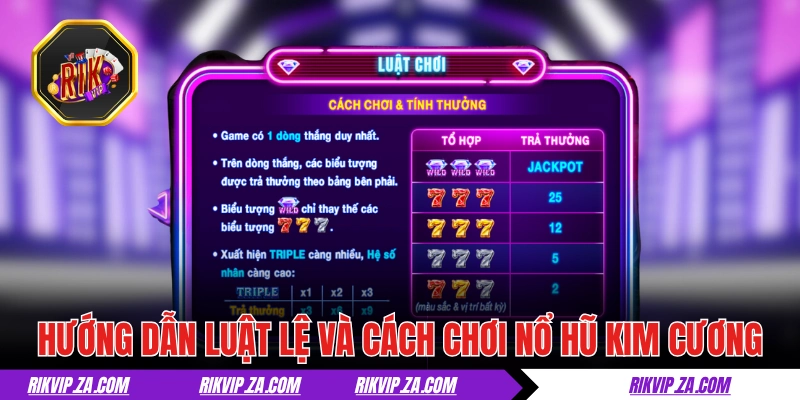 Hướng dẫn luật lệ và cách chơi nổ hũ Kim Cương